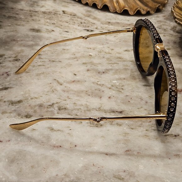 RARE GUCCI HOLLYWOOD FOREVER FOLDING AVIATOR EMBELLISHED CRYSTAL SUNGLASSES main image 14